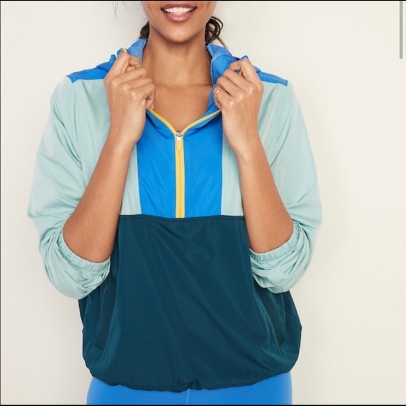 NWT Old Navy color block 1/2 zip jacket - Picture 1 of 5